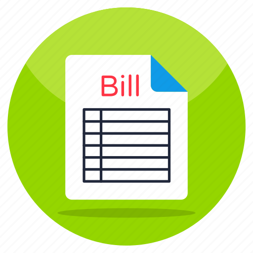 Bill, invoice, receipt, payment slip, commerce icon - Download on Iconfinder