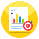 business report target, data analytics, statistics, infographic, business chart
