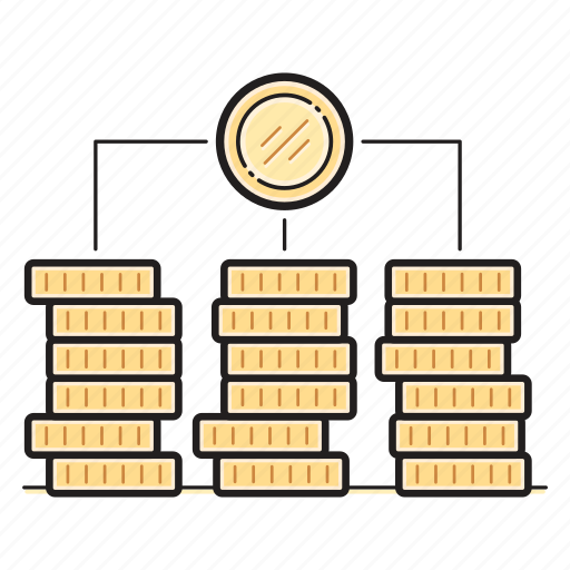 Structure, coins, money, cash, stacks icon - Download on Iconfinder