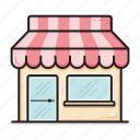 shop, commerce, awning, glass