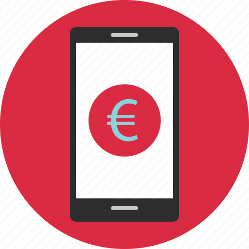 Cell, coin, currency, euro, mobile, phone, sign icon - Download on Iconfinder