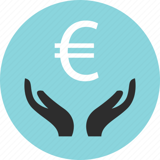 Euro, growing, hands, money, open, sign, wealth icon - Download on Iconfinder