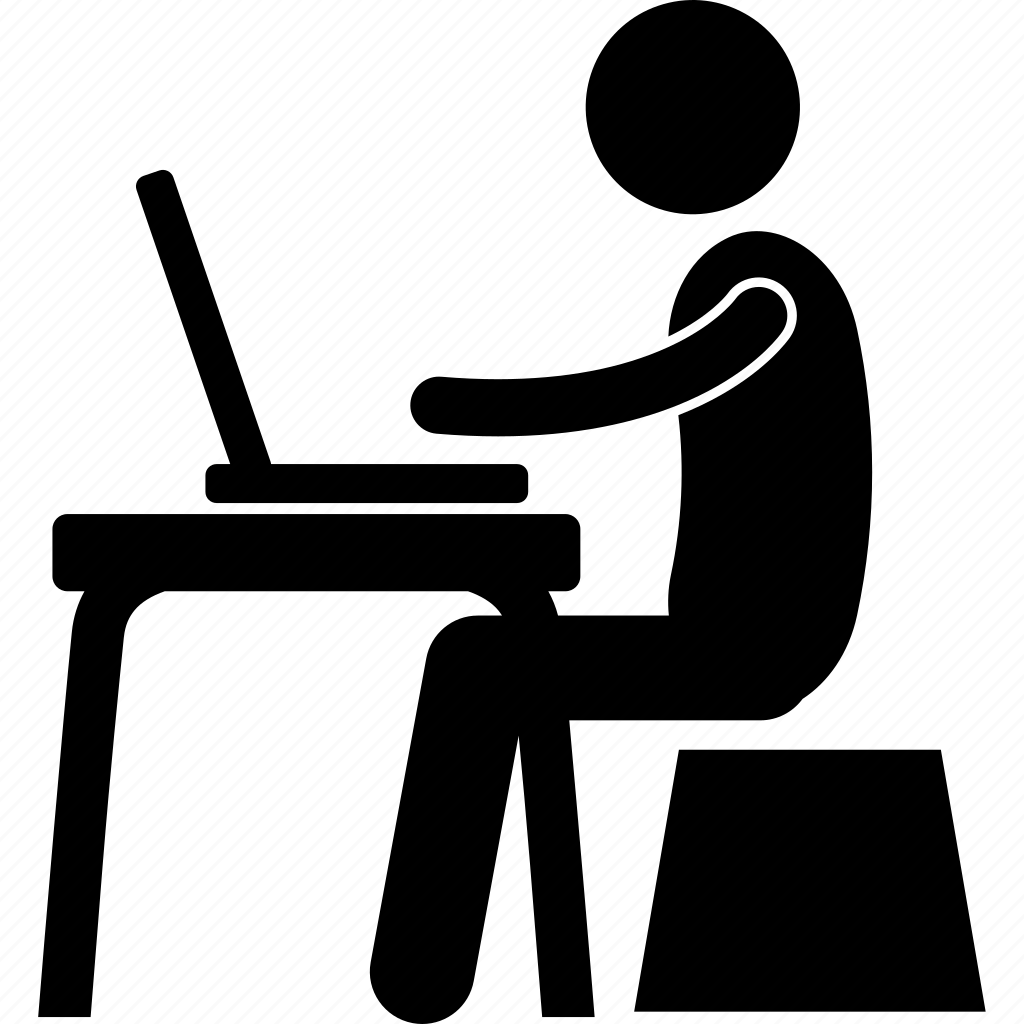 Working icon. Человек за компьютером. Пиктограмма человек за компьютером. Человечки сидят за столом. Человек за компом значок.