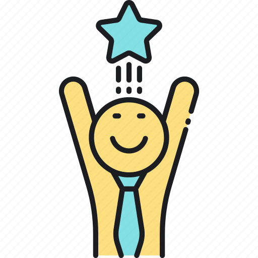 Promoted, promotion, star employee icon - Download on Iconfinder
