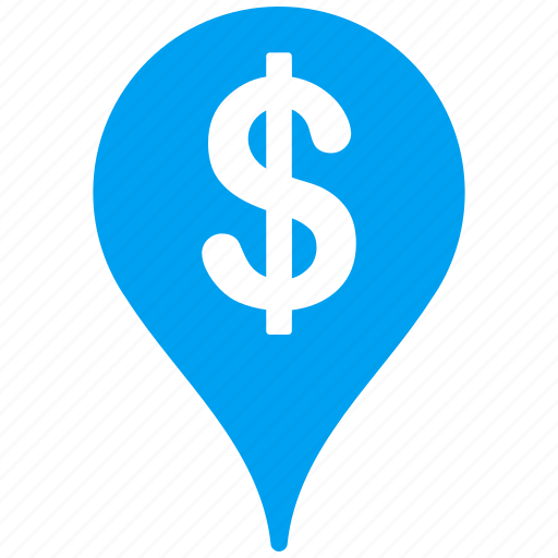 Bank map marker, geo targeting, location, money flag, pin, pointer, position icon - Download on Iconfinder