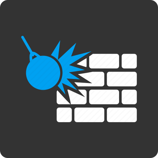 Destruction, break, breakages, brick wall, crash, destroy, strike icon - Download on Iconfinder