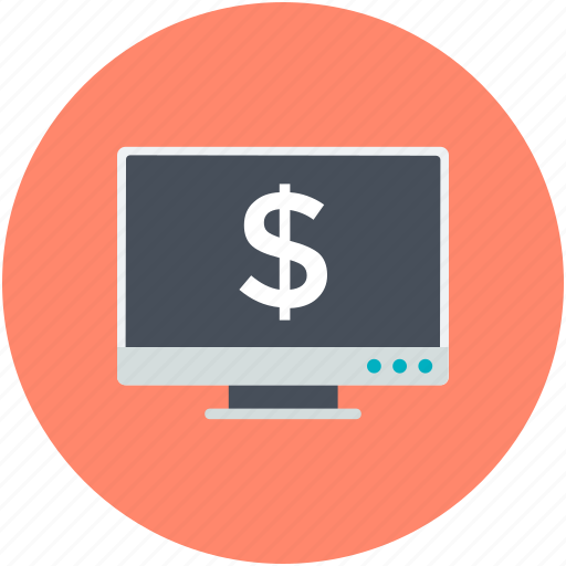 Dollar sign, monitor screen, online advertising, online business, online marketing icon - Download on Iconfinder