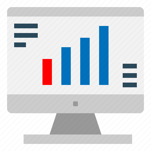 Bar, chart, graph, monitor, screen, statistics icon - Download on Iconfinder