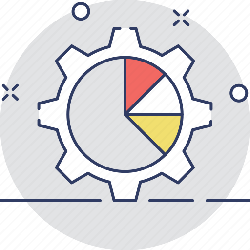 Cog, data management, gear, graph, pie chart icon - Download on Iconfinder
