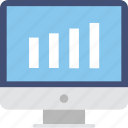 bar chart, bar graph, monitor, screen, statistics
