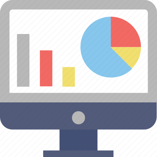 Bar graph, monitor, pie chart, screen, web analytics icon - Download on Iconfinder