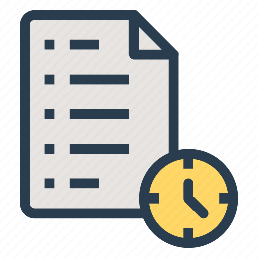 Clock, deadline, file, optimization, paper, resume, time icon - Download on Iconfinder