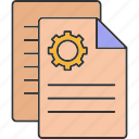 sheet, settings, information, cog, service