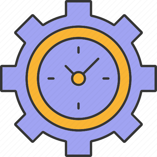 Time, management, cogwheel, planning, countdown icon - Download on Iconfinder