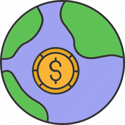 Worldwide, investment, world, map, finance icon - Download on Iconfinder