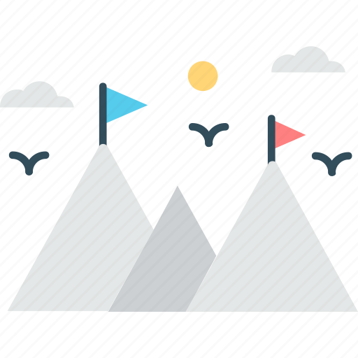 Accomplished, achievement, mission, motivation, mountain, successful, victory icon - Download on Iconfinder