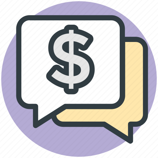 Bubble, chat bubble, dollar, message, sale offer icon - Download on Iconfinder