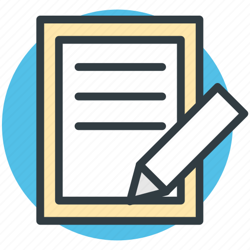 Document, lead pencil, note, pencil and paper, write icon - Download on Iconfinder