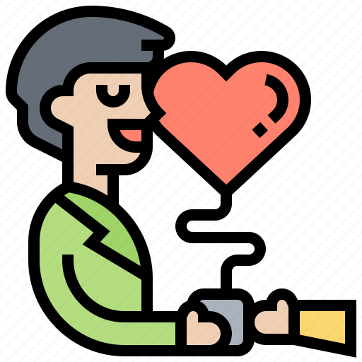 Happy, heart, kind, leniency, man icon - Download on Iconfinder