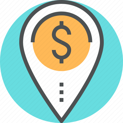 Dollar, location, mapping, mark, money, pin, place icon - Download on Iconfinder
