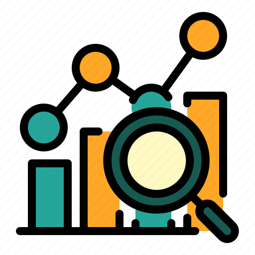 Analysis, analytics, chart, google analytics, graph, loupe icon - Download on Iconfinder