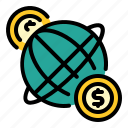 dollar, global, global service, investment, money