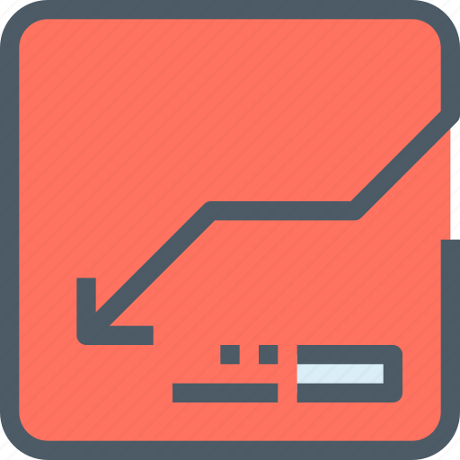 Arrow, business, down, graph, report icon - Download on Iconfinder