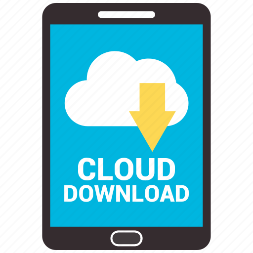 Arrow, cloud, download, mobile, phone icon - Download on Iconfinder