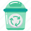 bin, eco, recycle, trash 