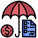 dollar, insurance, protection, security, umbrella 