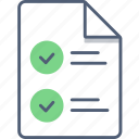 checklist, document, list, plan, report