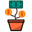 business, finance, flower, growth, investments, money, tree