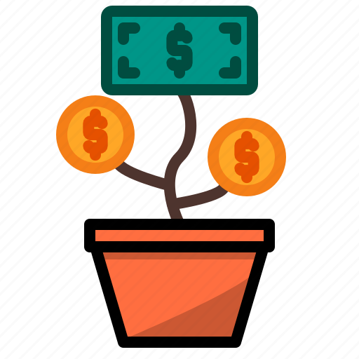 Business, finance, flower, growth, investments, money, tree icon - Download on Iconfinder