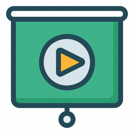 Conference, media, meeting, play, video icon - Download on Iconfinder