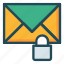 lock, mail, message, private, protection 
