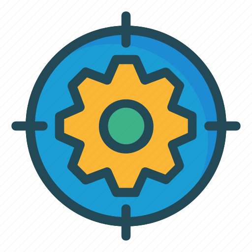 Configure, focus, gear, setting, target icon - Download on Iconfinder