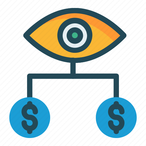 Connection, dollar, eye, network, view icon - Download on Iconfinder