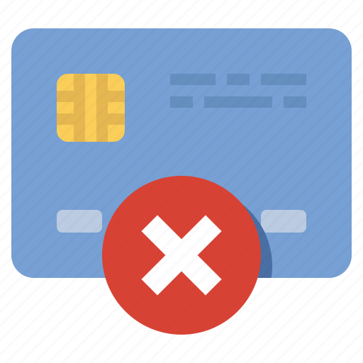 Credit card, declined, rejected icon - Download on Iconfinder