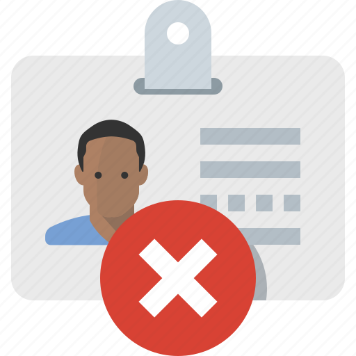 Declined, fraud, identity, man, rejected icon - Download on Iconfinder