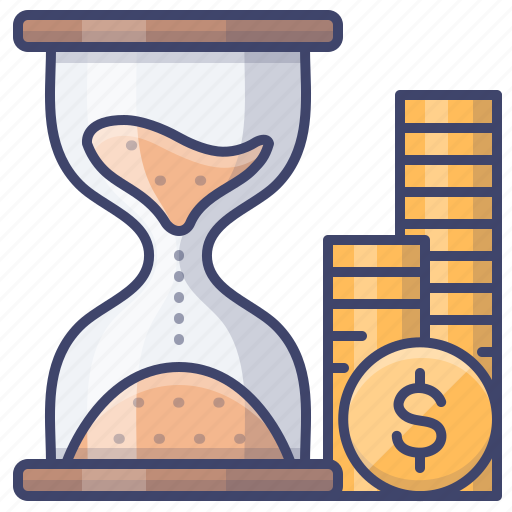 Efficient, hourglass, money, time icon - Download on Iconfinder