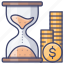 efficient, hourglass, money, time 