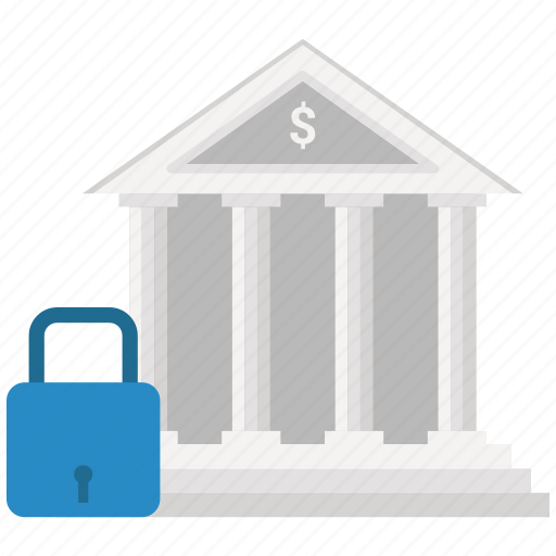 Bank, building, finance, lock icon - Download on Iconfinder