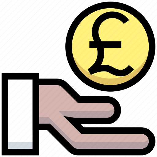 Business, coin, financial, give, hand, money, pound icon - Download on Iconfinder