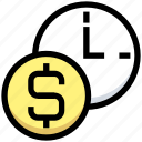 business, clock, coin, financial, money, time