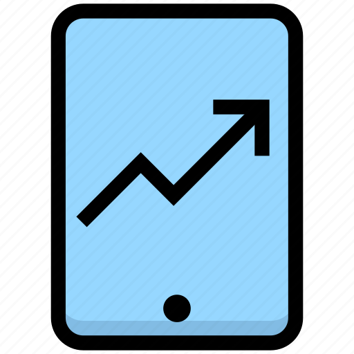 Business, financial, graph, growth, increase, mobile, smartphone icon - Download on Iconfinder