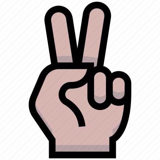 Business, financial, finger, gesture, hand, peace, two icon - Download on Iconfinder