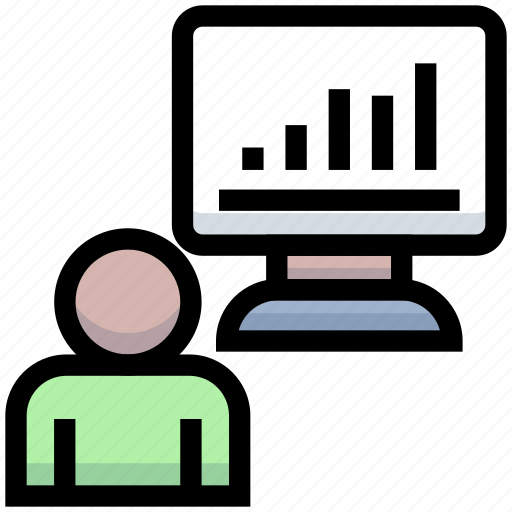 Analytics, business, financial, monitor, user, working icon - Download on Iconfinder