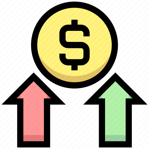 Arrows, business, dollar, financial, money, profit, up icon - Download on Iconfinder