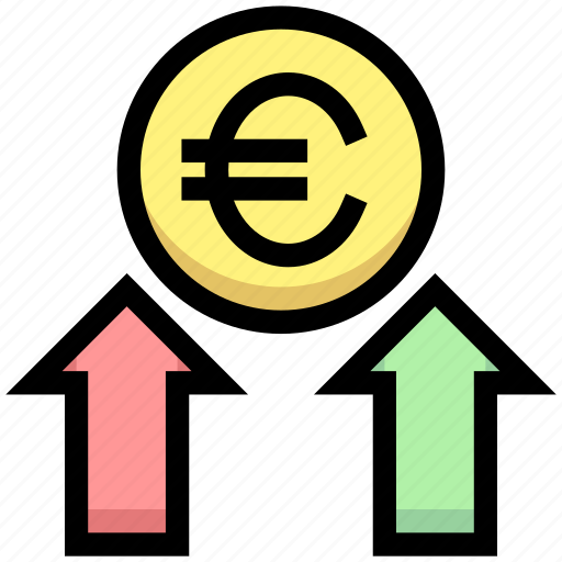 Arrows, business, euro, financial, money, profit, up icon - Download on Iconfinder