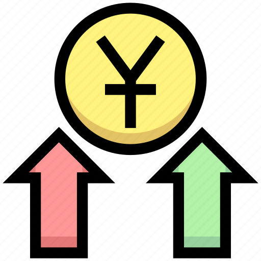 Arrows, business, financial, money, profit, up, yuan icon - Download on Iconfinder